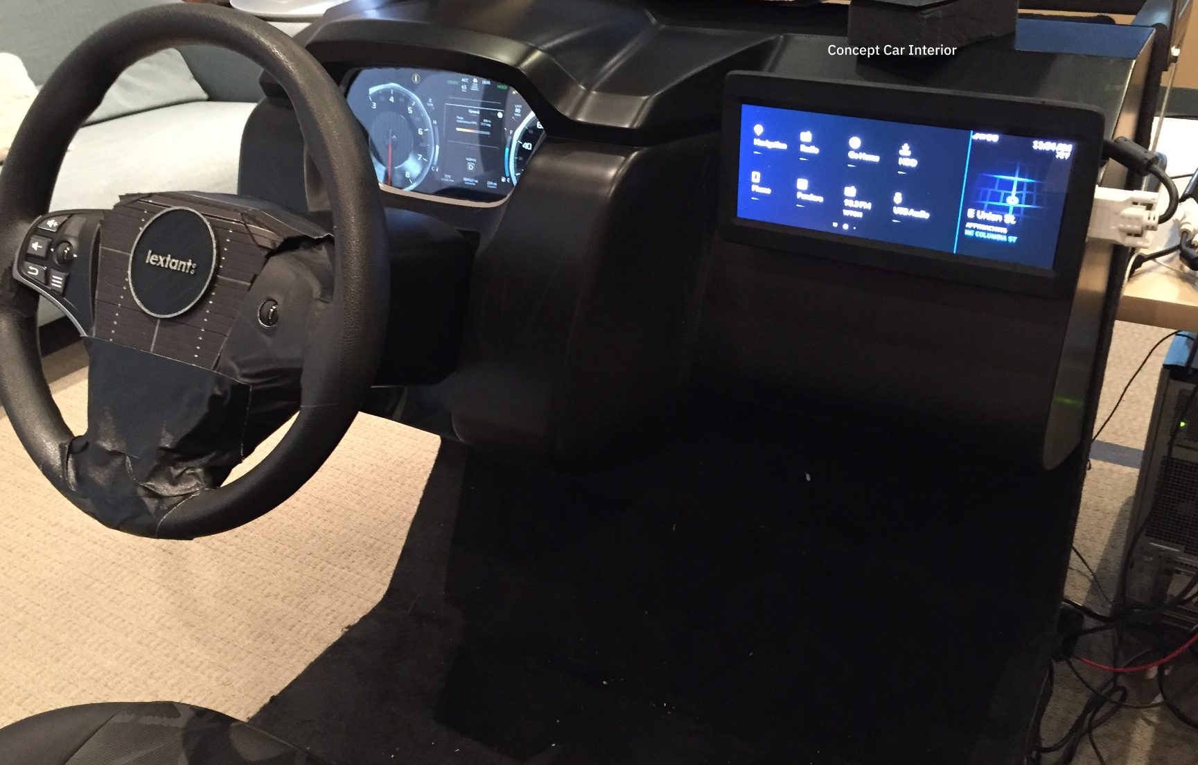Drivable prototype rig used for usability testing