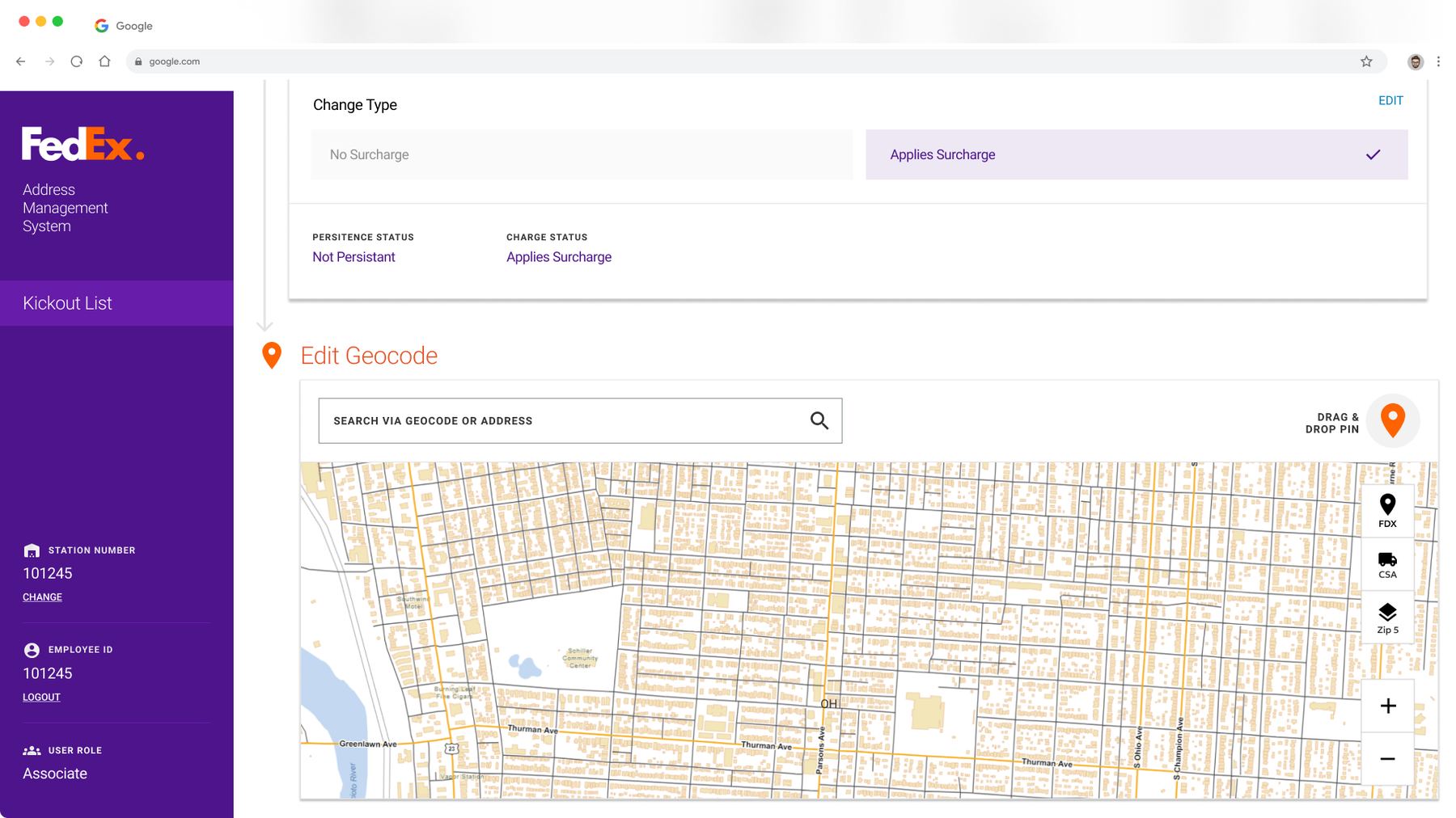 Final AMS manual geocode plotting interface