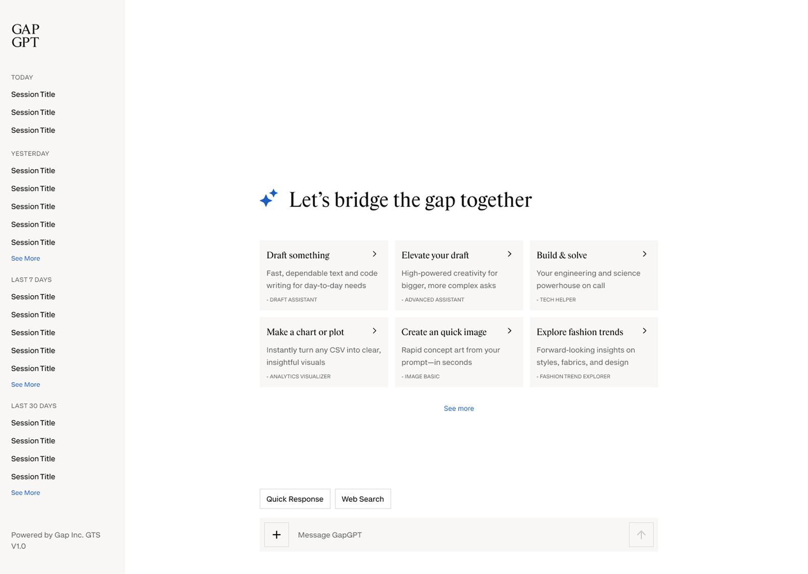 Early exploration with task cards each paired to a named assistant